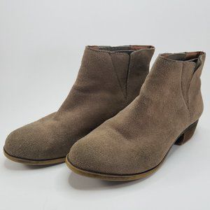 GUC Lucky Brand Benissa Suede Heeled Ankle Boots